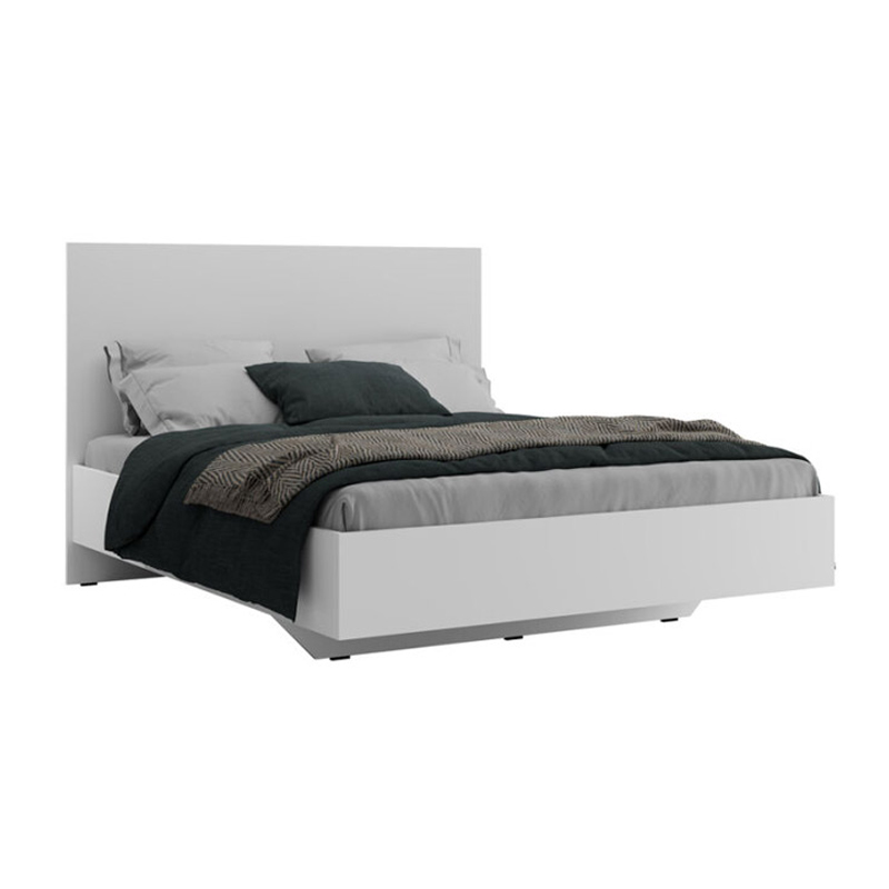 Κρεβάτι διπλό Oryana Ι pakoworld σε λευκή diamont απόχρωση 160x200εκ 1