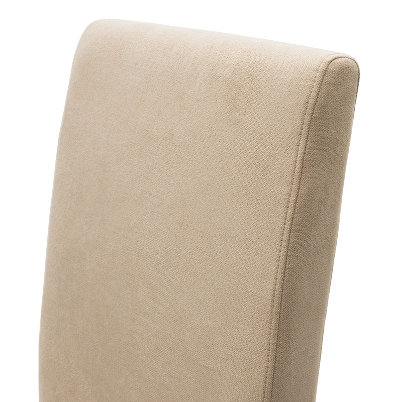 Καρέκλα Ditta pakoworld ύφασμα εκρού-πόδι μασίφ ξύλο καρυδί 6