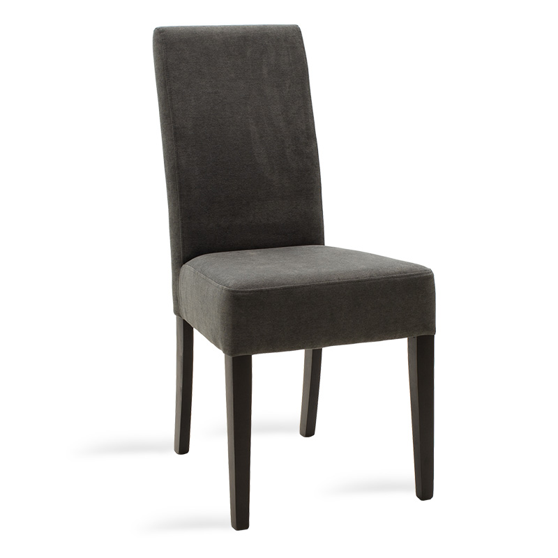 Καρέκλα Ditta pakoworld ανθρακί ύφασμα - πόδια ξύλο μασίφ wenge 1