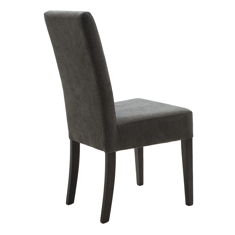 Καρέκλα Ditta pakoworld ανθρακί ύφασμα - πόδια ξύλο μασίφ wenge 3