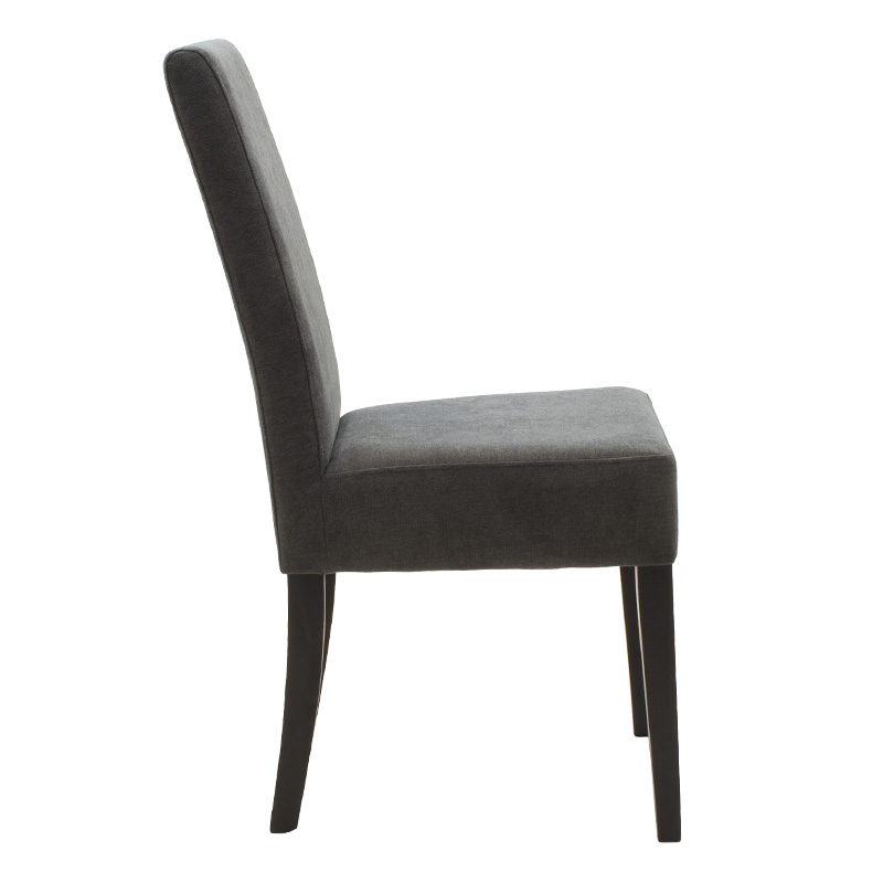 Καρέκλα Ditta pakoworld ανθρακί ύφασμα - πόδια ξύλο μασίφ wenge 4