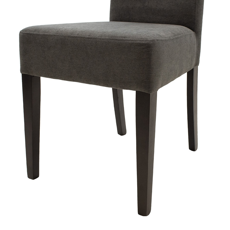 Καρέκλα Ditta pakoworld ανθρακί ύφασμα - πόδια ξύλο μασίφ wenge 7