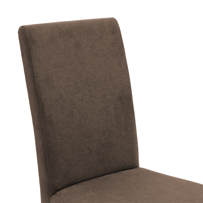 Καρέκλα Ditta pakoworld ύφασμα ανοικτό καφέ-πόδι μασίφ ξύλο wenge 5