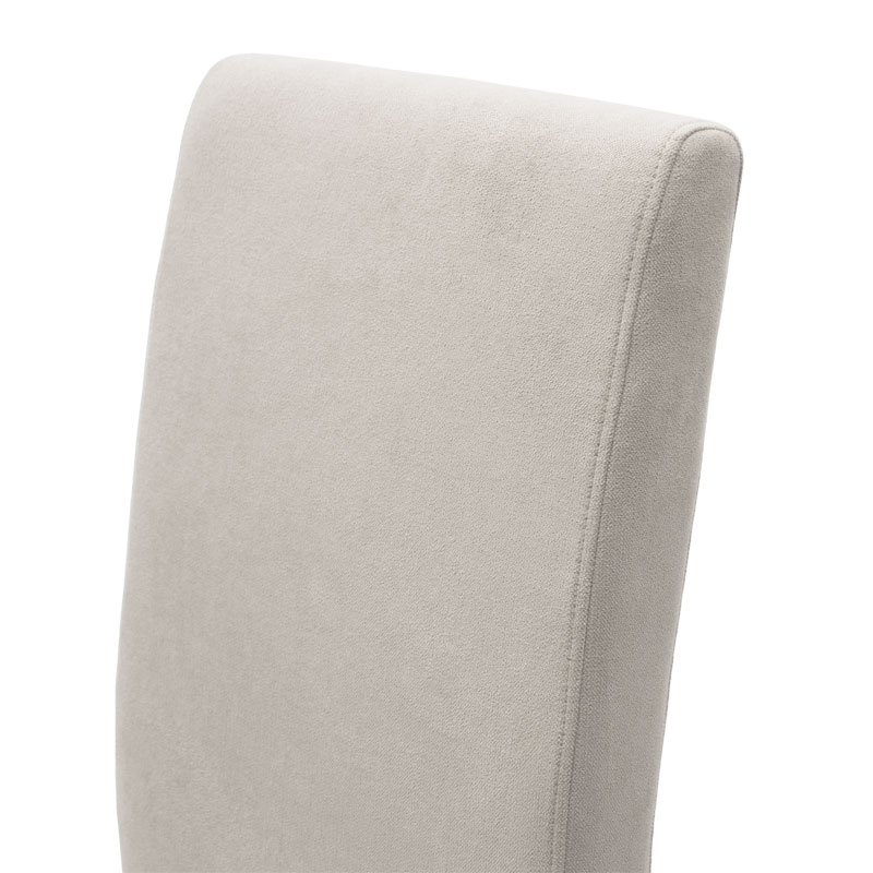 Καρέκλα Ditta pakoworld ύφασμα γκρι-πόδι μασίφ ξύλο καρυδί 5