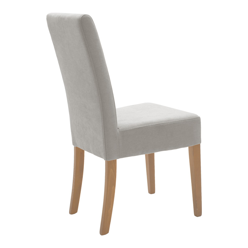 Καρέκλα Ditta pakoworld ύφασμα γκρι-πόδι sonoma 44x56x96εκ 2