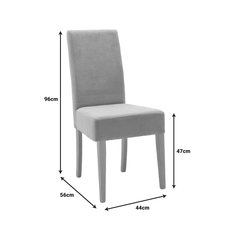 Καρέκλα Ditta pakoworld ύφασμα γκρι-πόδι sonoma 44x56x96εκ 6