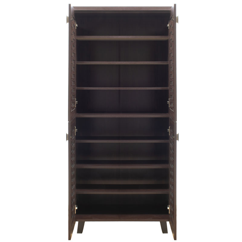 Παπουτσοθήκη-ντουλάπα MANTAM pakoworld 24 ζεύγων χρώμα καρυδί 78x40x170,5εκ 6