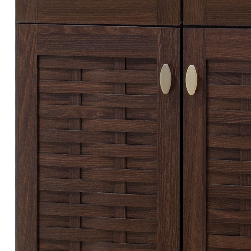 Παπουτσοθήκη-ντουλάπα MANTAM pakoworld 24 ζεύγων χρώμα καρυδί 78x40x170,5εκ 7