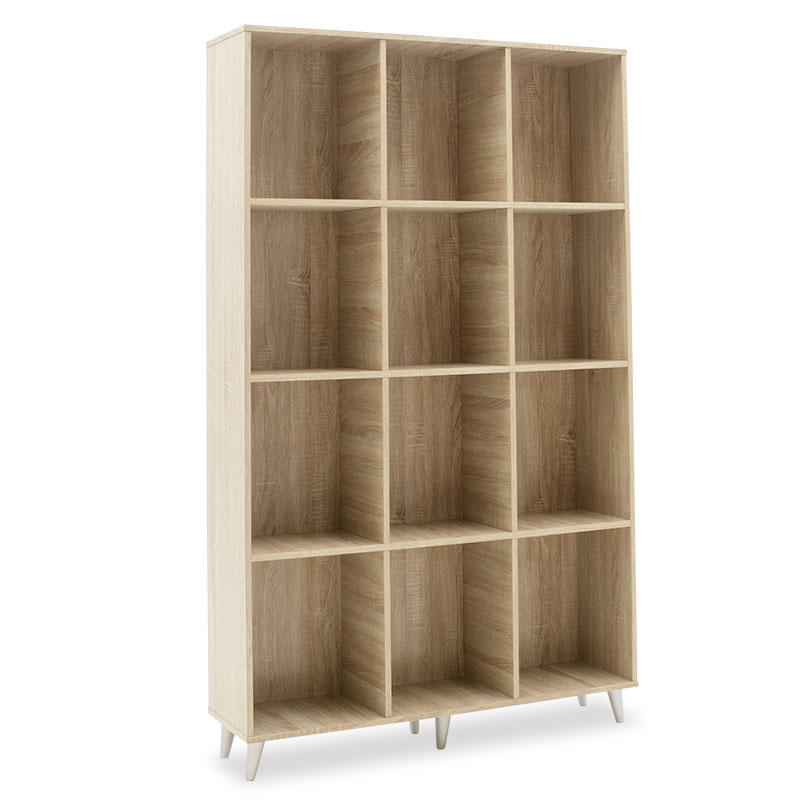 Βιβλιοθήκη FIRENZE pakoworld χρώμα sonoma 107x28,6x178εκ 2