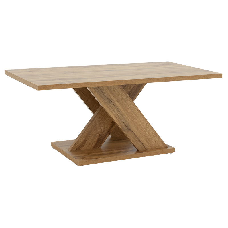 Τραπέζι σαλονιού Solange pakoworld χρώμα sonoma 110x55x47.5εκ 2