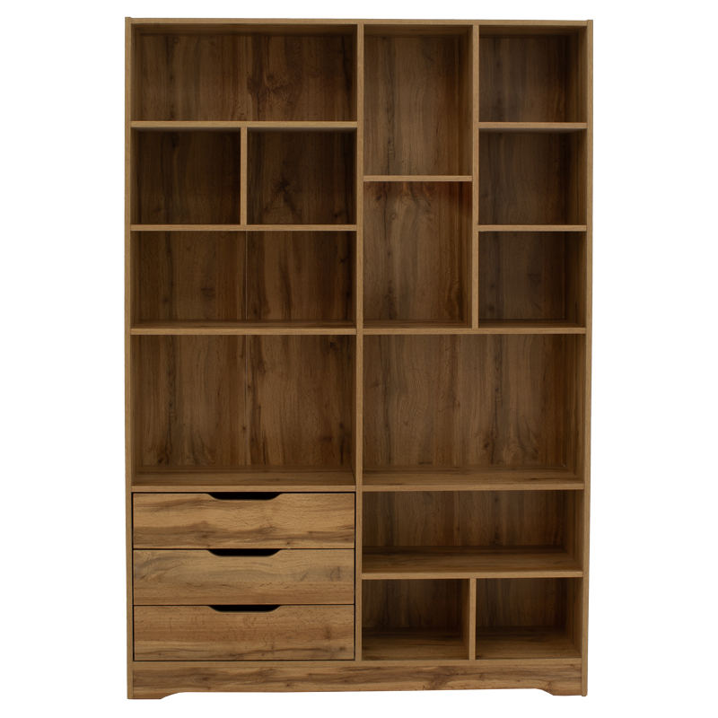 Βιβλιοθήκη Lucinda pakoworld oak 120x29.8x180.5εκ 4