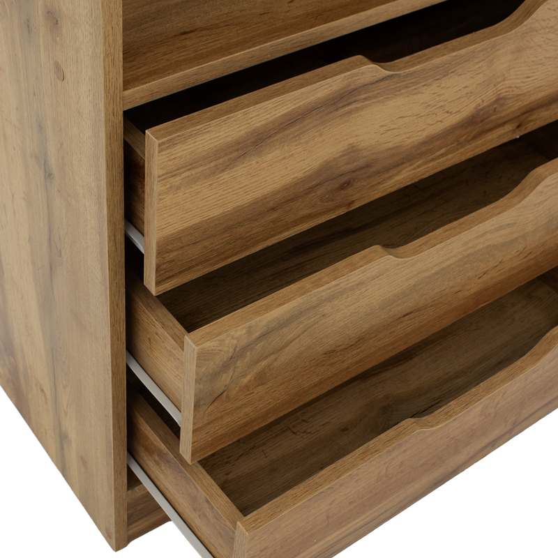 Βιβλιοθήκη Lucinda pakoworld oak 120x29.8x180.5εκ 6