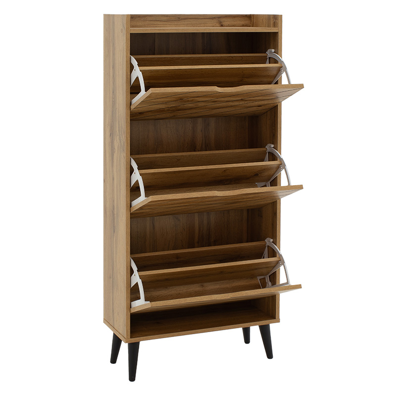 Παπουτσοθήκη Thelma pakoworld 12 ζεύγων oak 60x23.8x131.6εκ 3