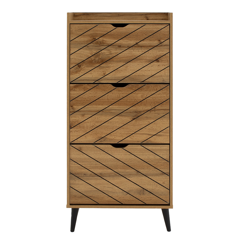 Παπουτσοθήκη Thelma pakoworld 12 ζεύγων oak 60x23.8x131.6εκ 4