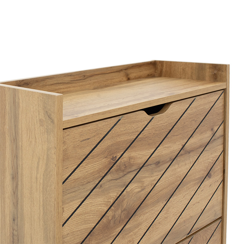 Παπουτσοθήκη Thelma pakoworld 12 ζεύγων oak 60x23.8x131.6εκ 6