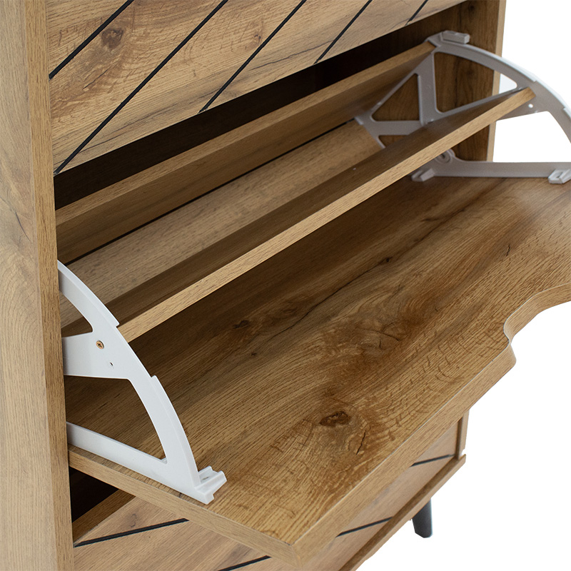 Παπουτσοθήκη Thelma pakoworld 12 ζεύγων oak 60x23.8x131.6εκ 7