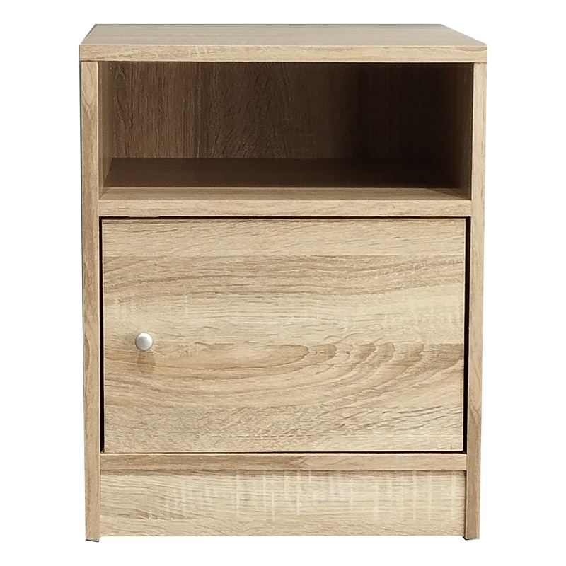 Κομοδίνο Foly pakoworld με ένα ντουλάπι sonoma 40x40x50εκ 3