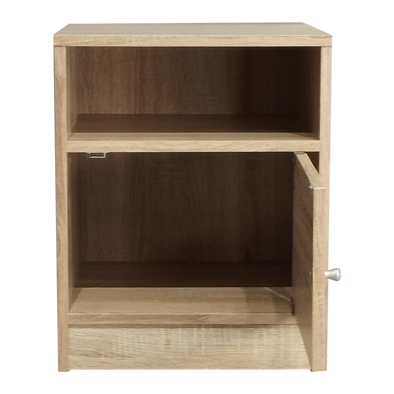 Κομοδίνο Foly pakoworld με ένα ντουλάπι sonoma 40x40x50εκ 4