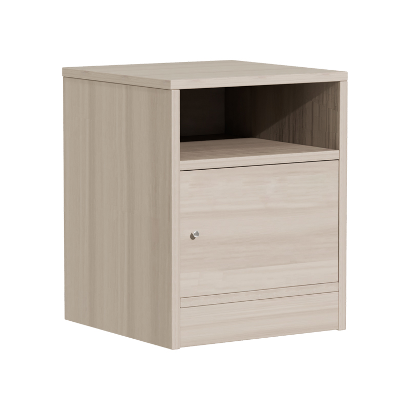 Κομοδίνο Foly pakoworld με ένα ντουλάπι γκρι oak 40x40x50εκ 1