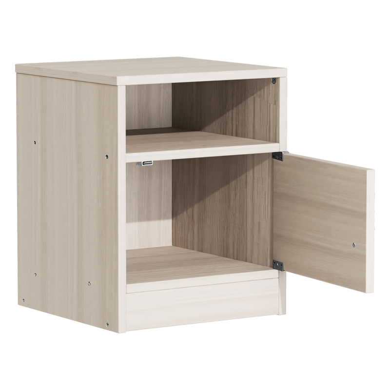 Κομοδίνο Foly pakoworld με ένα ντουλάπι γκρι oak 40x40x50εκ 2