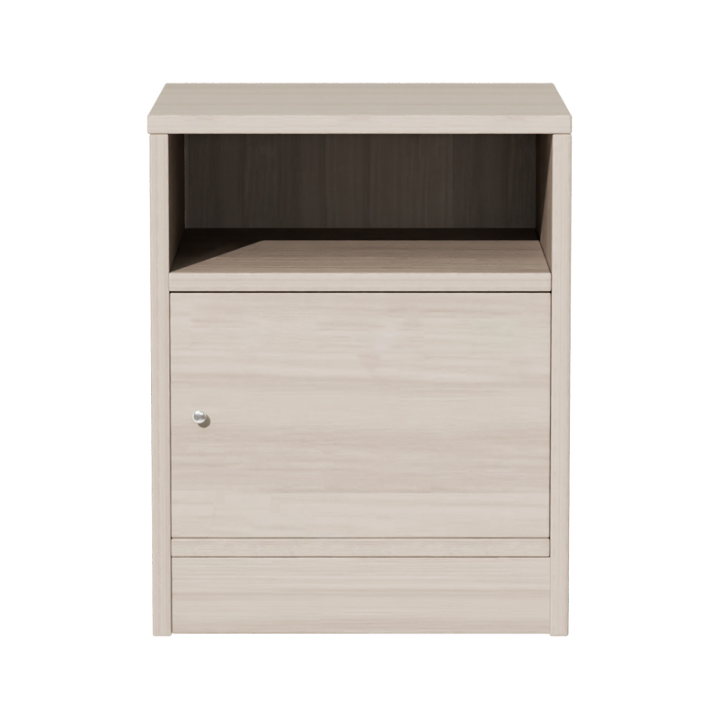 Κομοδίνο Foly pakoworld με ένα ντουλάπι γκρι oak 40x40x50εκ 3