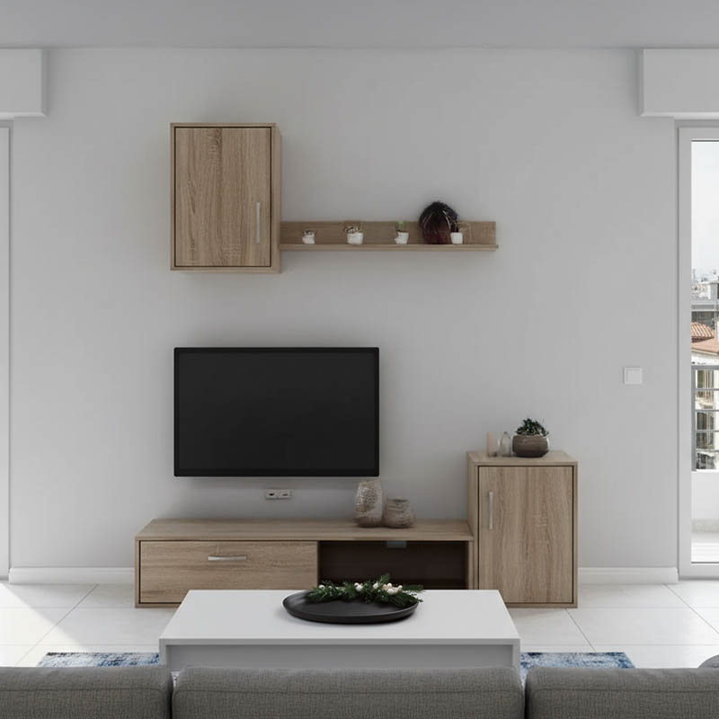 Σύνθετο σαλονιού Ranian pakoworld μελαμίνης sonoma 1