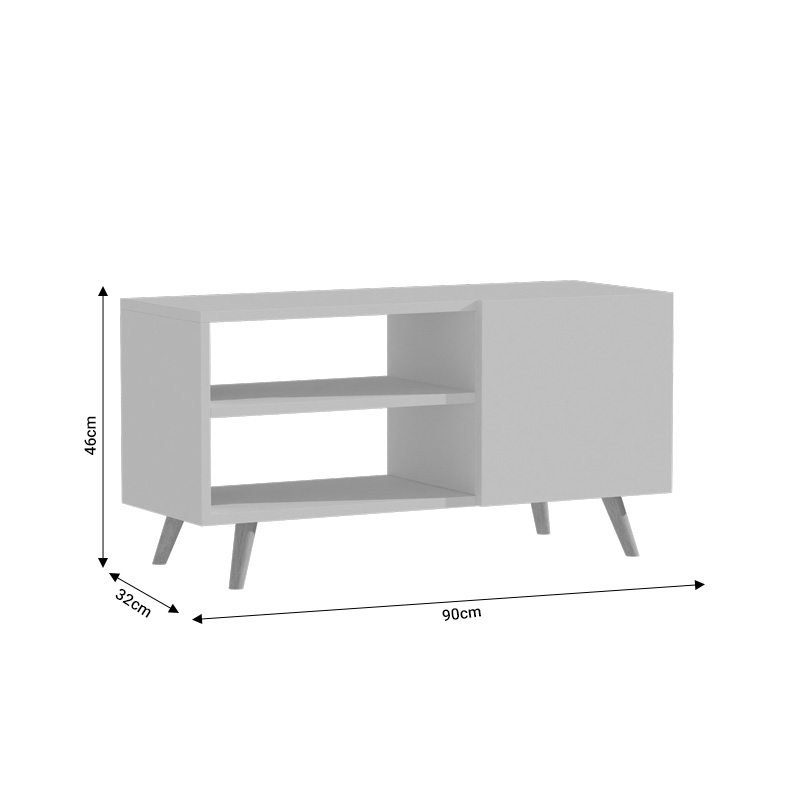 Έπιπλο τηλεόρασης Orianne pakoworld μελαμίνης καρυδί-wenge 90x32x46εκ 4