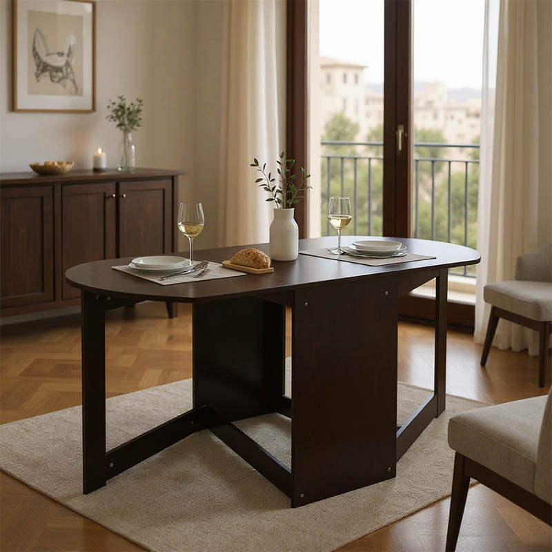 Τραπέζι Nadine pakoworld πολυμορφικό-επεκτεινόμενο wenge 160x80x76.5εκ 1