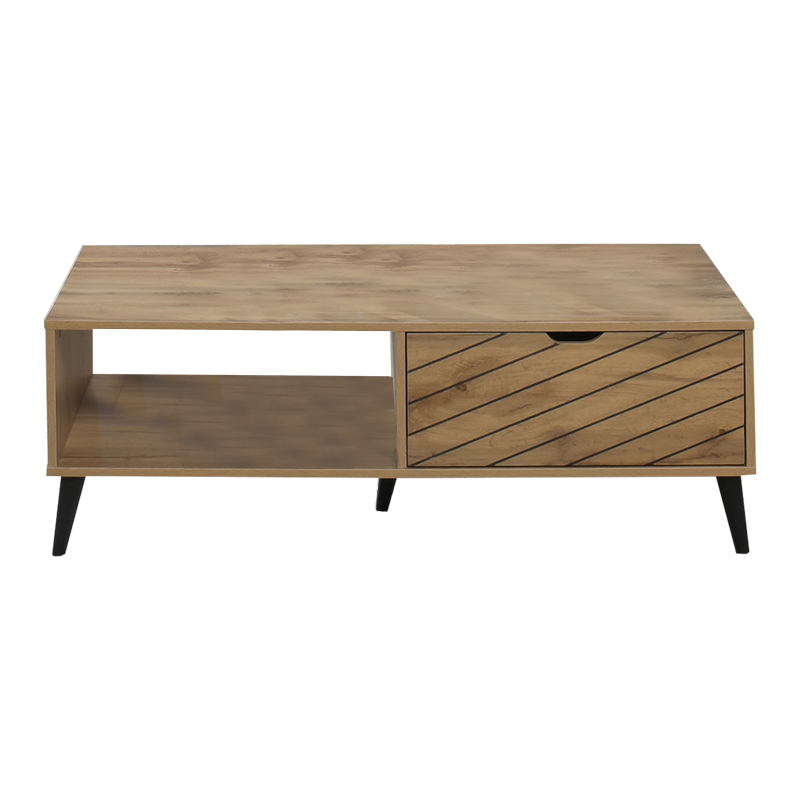 Τραπέζι σαλονιού Thelma pakoworld oak μελαμίνης 120x60x41.6εκ 2