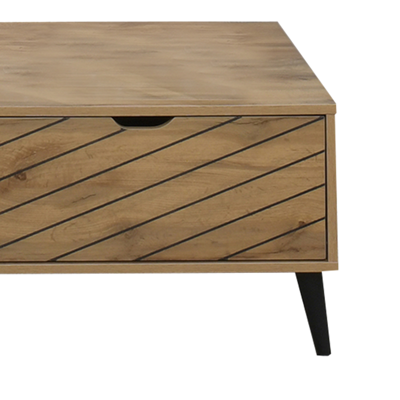 Τραπέζι σαλονιού Thelma pakoworld oak μελαμίνης 120x60x41.6εκ 3