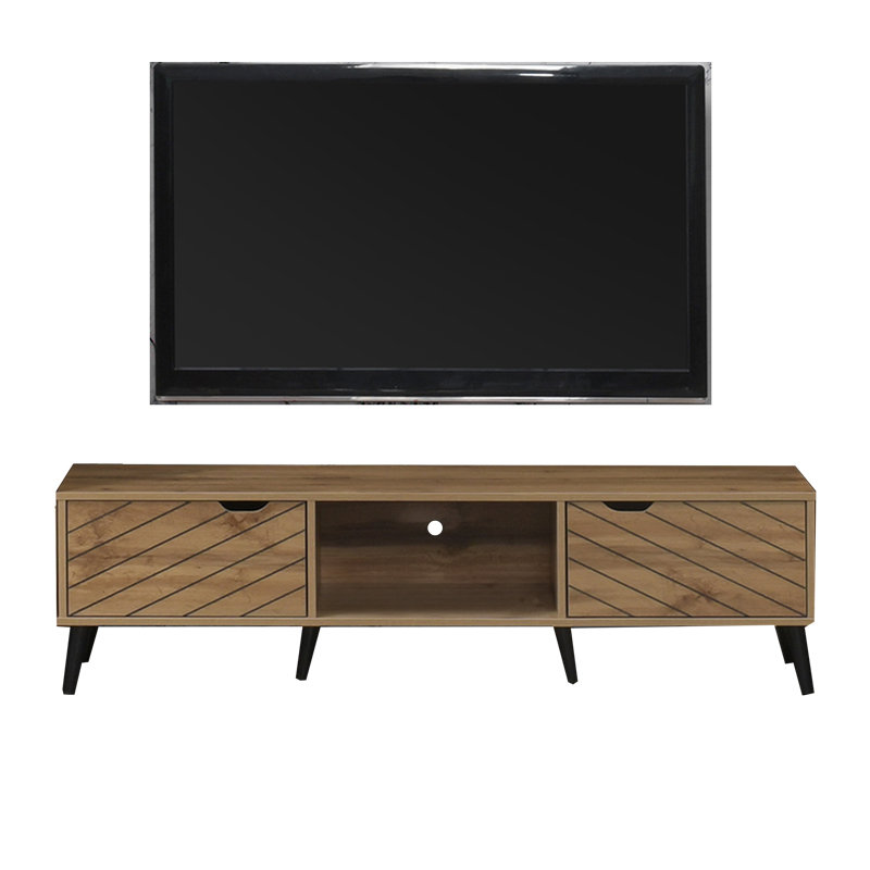 Έπιπλο τηλεόρασης Thelma pakoworld oak μελαμίνης 150x40x41.6εκ 2