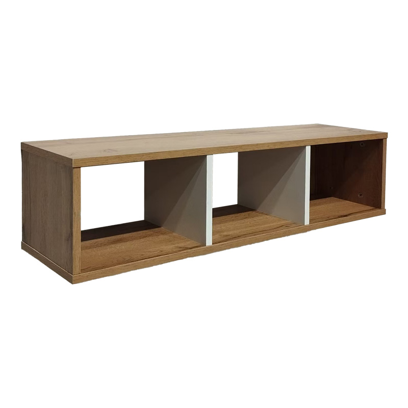 Ραφιέρα τοίχου Flevior pakoworld σε sonoma με λευκή απόχρωση 90x22x25.6εκ 1