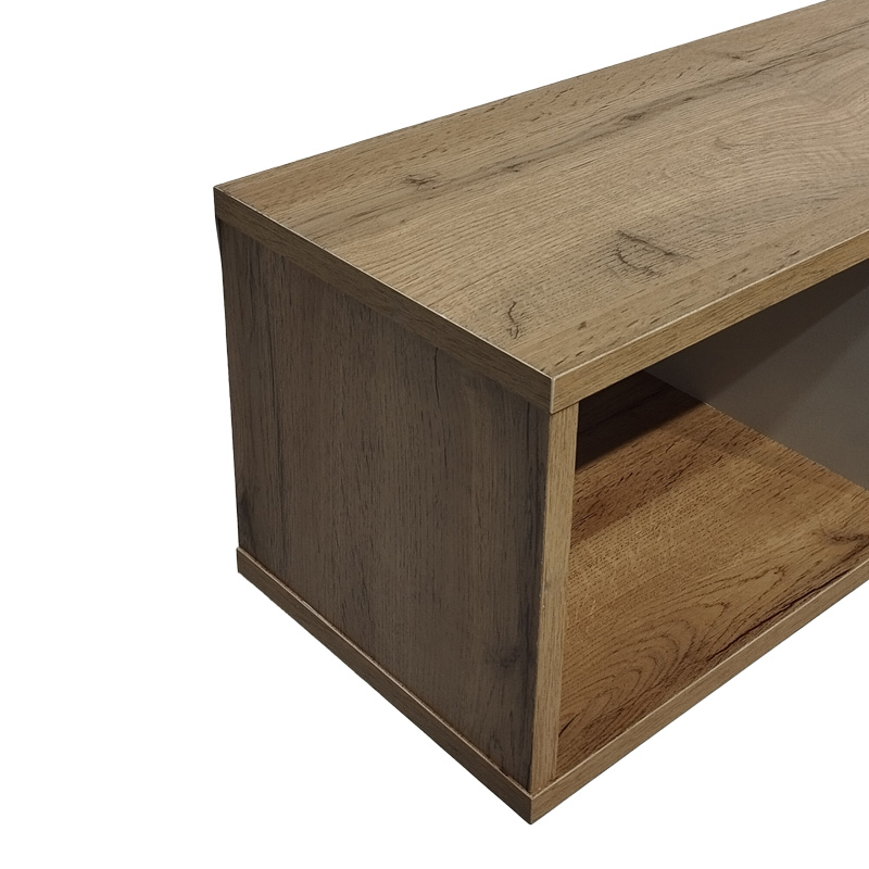 Ραφιέρα τοίχου Flevior pakoworld σε sonoma με λευκή απόχρωση 90x22x25.6εκ 3