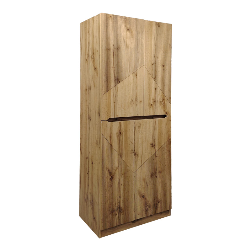 Παπουτσοθήκη-ντουλάπι Kebell pakoworld σε oak απόχρωση 71x41.5x180.4εκ 2