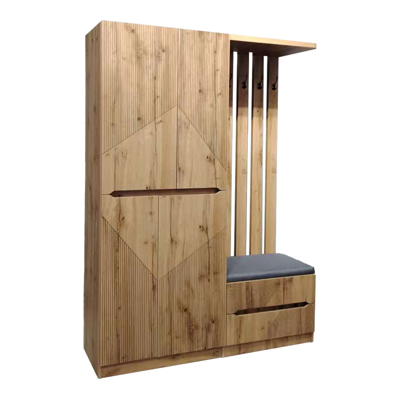 Έπιπλο εισόδου Zomie pakoworld σε oak απόχρωση 131x41.5x180.4εκ 1
