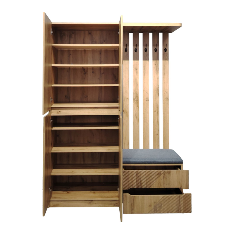 Έπιπλο εισόδου Zomie pakoworld σε oak απόχρωση 131x41.5x180.4εκ 3