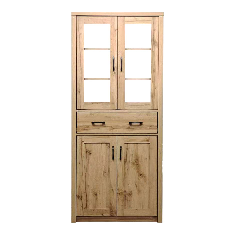 Βιτρίνα-ντουλάπα Nisso pakoworld σε oak απόχρωση 80x40x183.5εκ 3