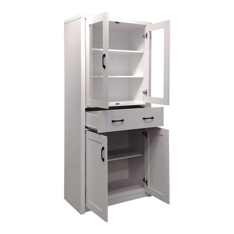 Βιτρίνα-ντουλάπα Nisso pakoworld σε λευκή απόχρωση 80x40x183.5εκ 3