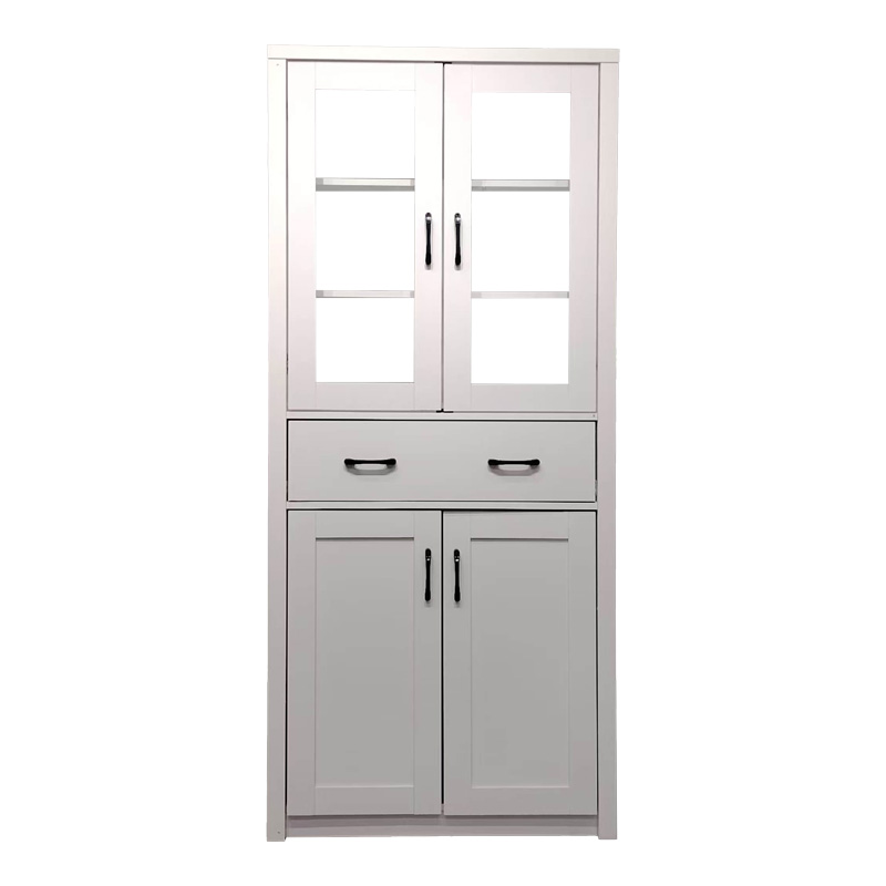 Βιτρίνα-ντουλάπα Nisso pakoworld σε λευκή απόχρωση 80x40x183.5εκ 4
