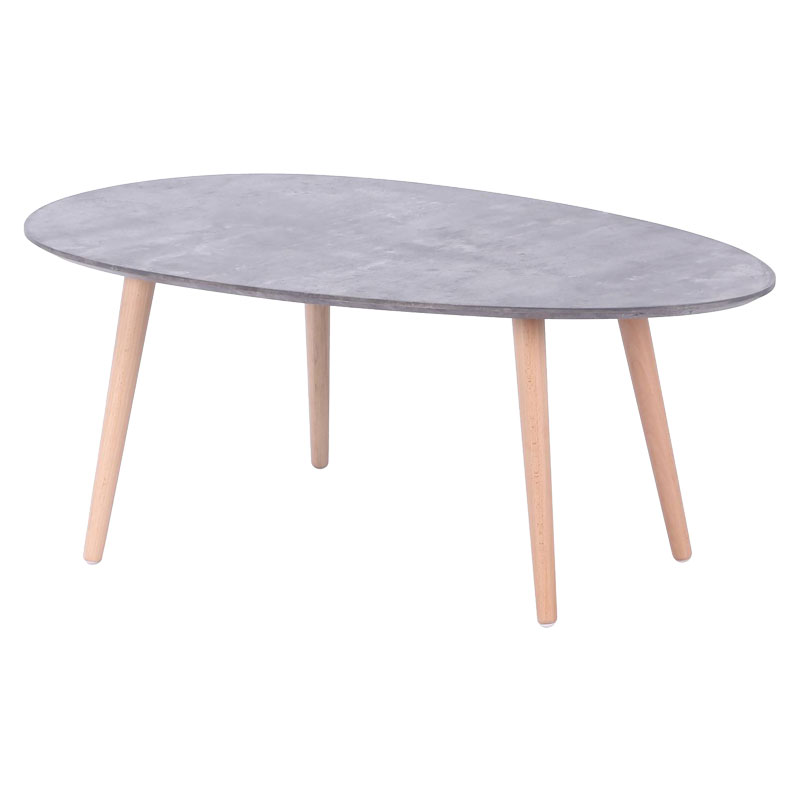Τραπέζι σαλονιού HAMILTON pakoworld χρώμα γκρι cement-φυσικό 98x60x38εκ 1