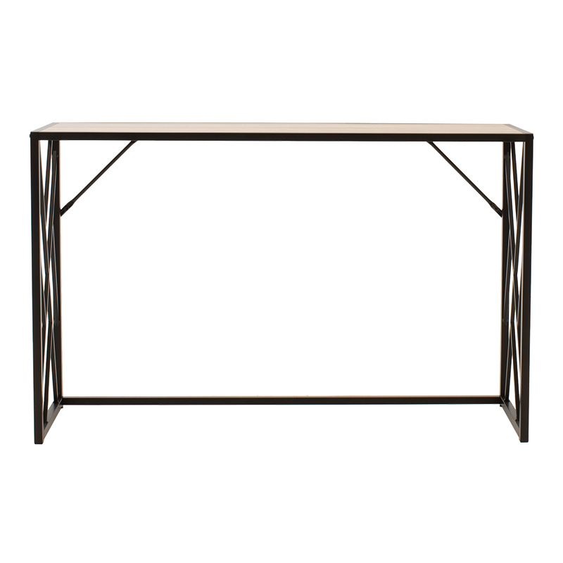 Κονσόλα Ivy pakoworld χρώμα καρυδί-μαύρο 120x35x75εκ 3