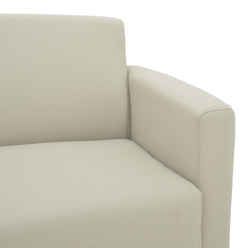 Καναπές διθέσιος Sidica I pakoworld PU σε μπεζ απόχρωση 135x82x81εκ 5