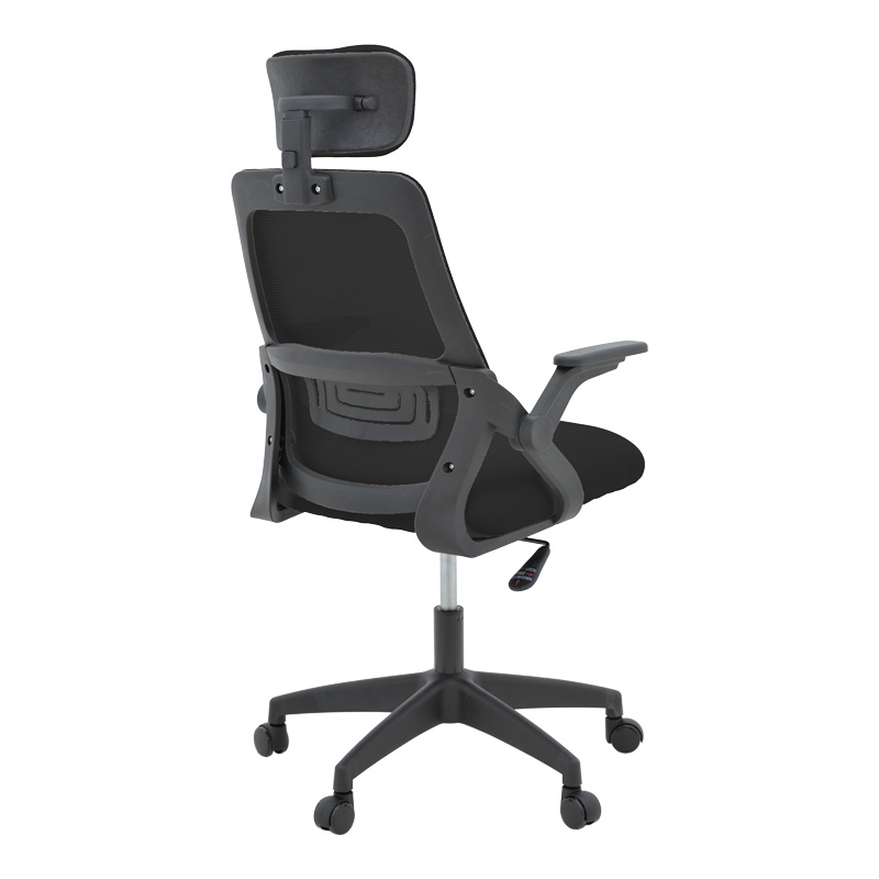 Καρέκλα γραφείου Peja pakoworld mesh ύφασμα μαύρο 58x60x107-117εκ 2
