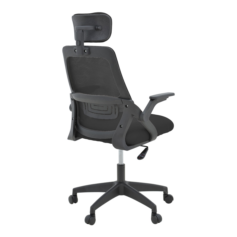 Καρέκλα γραφείου Peja pakoworld mesh ύφασμα μαύρο 58x60x107-117εκ 3