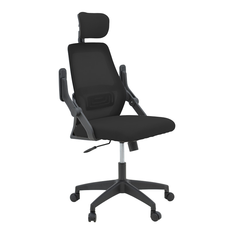 Καρέκλα γραφείου Peja pakoworld mesh ύφασμα μαύρο 58x60x107-117εκ 4