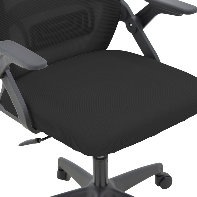 Καρέκλα γραφείου Peja pakoworld mesh ύφασμα μαύρο 58x60x107-117εκ 8