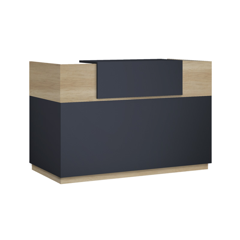 Γραφείο reception Lotus pakoworld σε χρώμα φυσικό - ανθρακί 140x70x110εκ 1