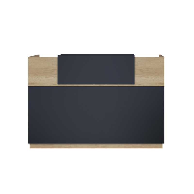 Γραφείο reception Lotus pakoworld σε χρώμα φυσικό - ανθρακί 140x70x110εκ 2
