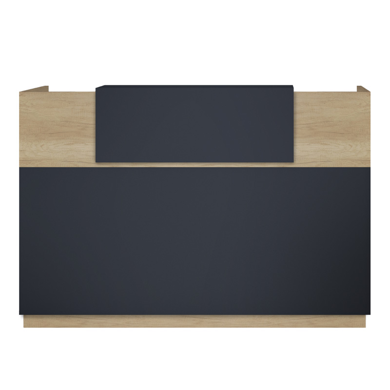 Γραφείο reception Lotus pakoworld σε χρώμα φυσικό - ανθρακί 200x70x110εκ 2
