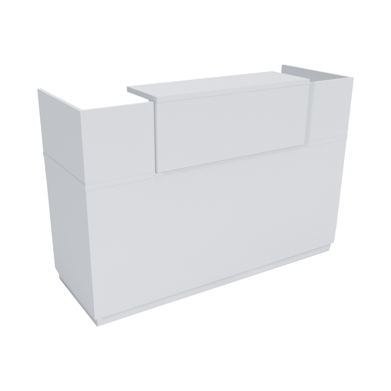 Γραφείο reception Lotus pakoworld σε λευκή απόχρωση 140x70x110εκ 1
